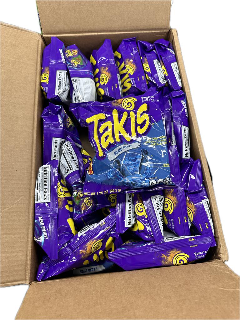 20x Takis Blue Heat 92,3g MHD 06.03.24 nur 10 Kartons zu dem Preis