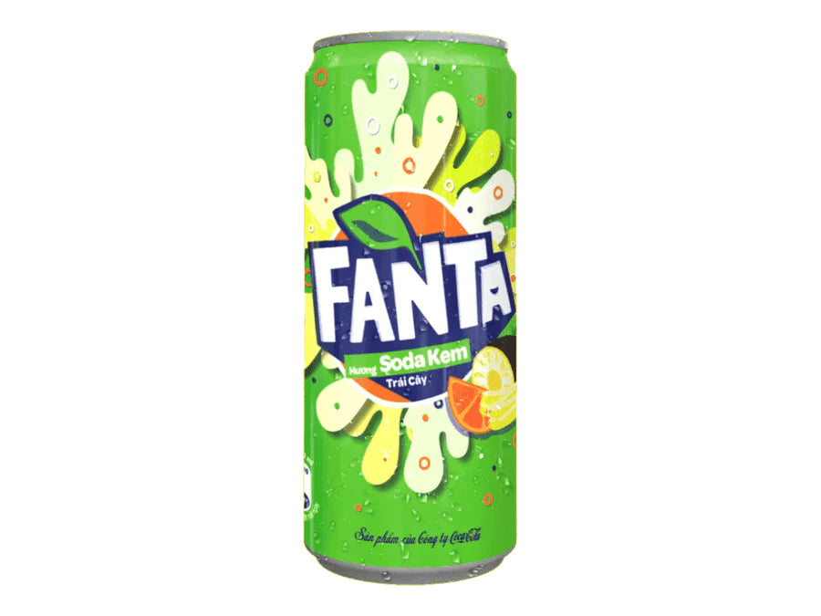 Fanta Cream Soda - Fruchtiges Erfrischungsgetränk, 320 ml aus Viatnam inkl Pfand