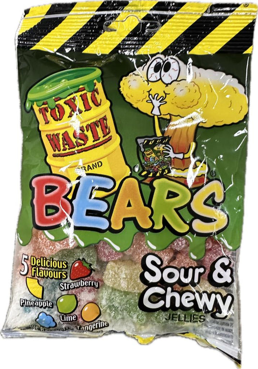 Toxic Waste Bears Sour & Chewy Jellies 142g