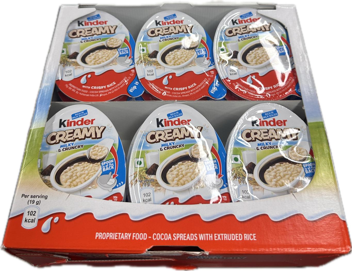 24x Kinder Creamy Milky & Crunchy Masterkarton